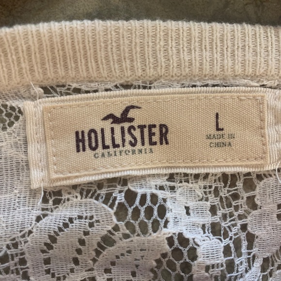 Large Ivory Hollister Cardigan - Picture 3 of 3
